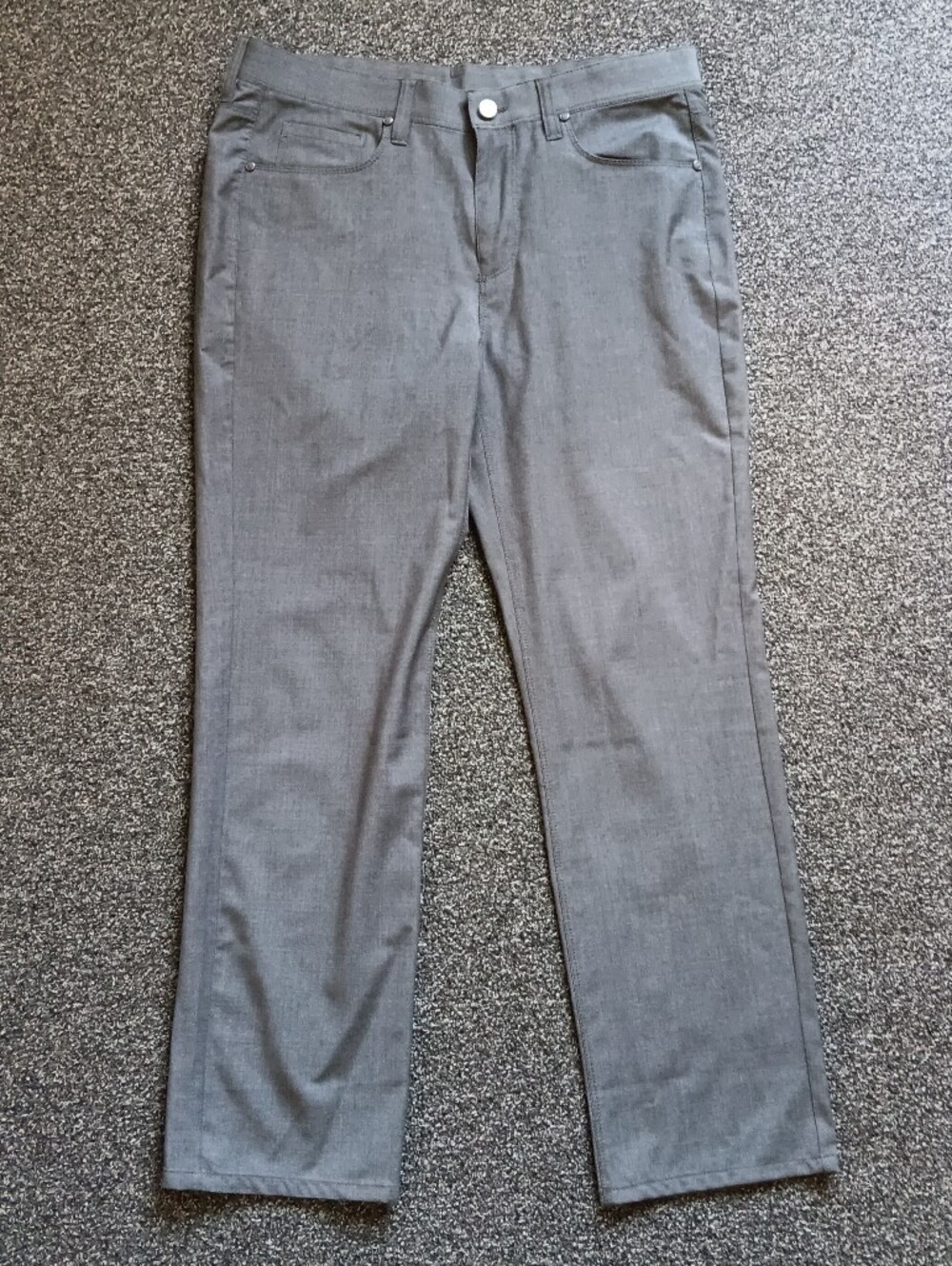 Murano Collezione Wool Blend Mens 34x30 Gray Casual Office Dress Pants Evan Fit